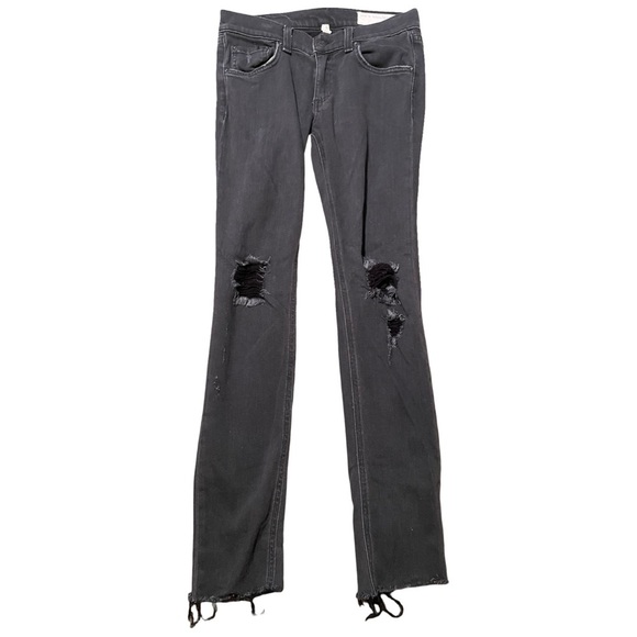 rag & bone Black Distressed Skinny Jeans size 29 (tag says 25) - Picture 1 of 4